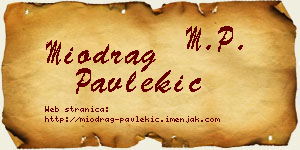 Miodrag Pavlekić vizit kartica